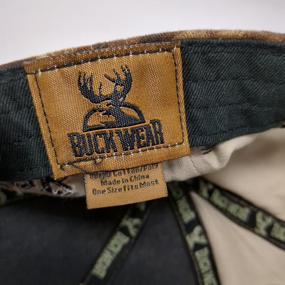 Deer Predator Strapback Baseball Cap Brown OS Adjustable Embroidered Buck Wear - Picture 9 of 9